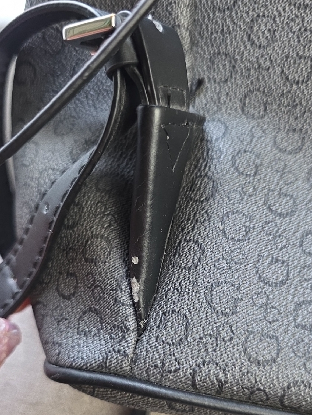 GUESS Black Monogram Drawstring Backpack - Picture 13 of 14